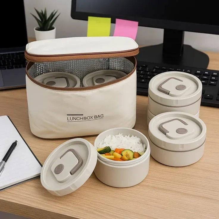 Lunch Box Isotherme en Inox - مجموعة علب الغداء الحرارية