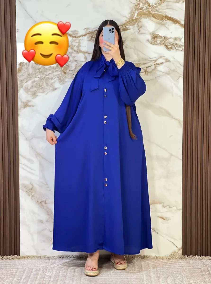 Abaya marocaine élégante ornée de perles | Tissu Zoom Premium | Livraison gratuite