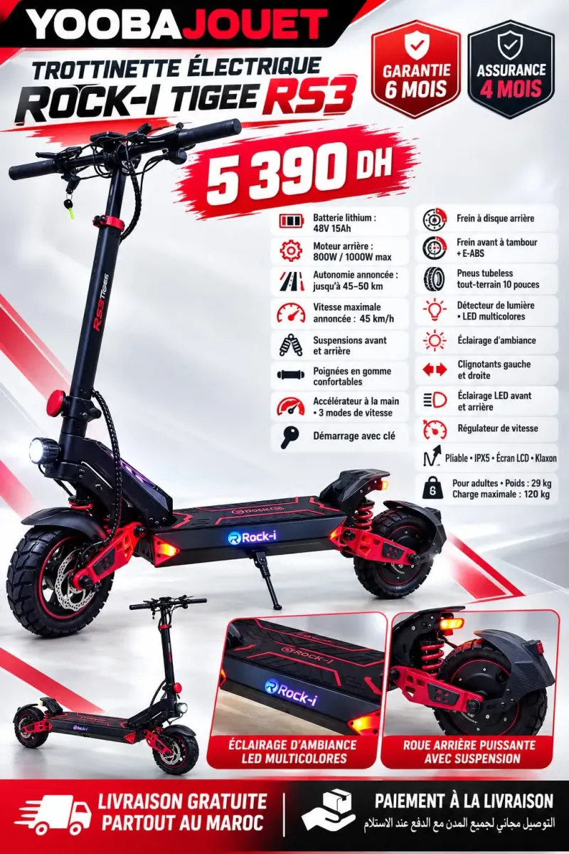 Trottinette Électrique ROCK-I TIGEE RS3