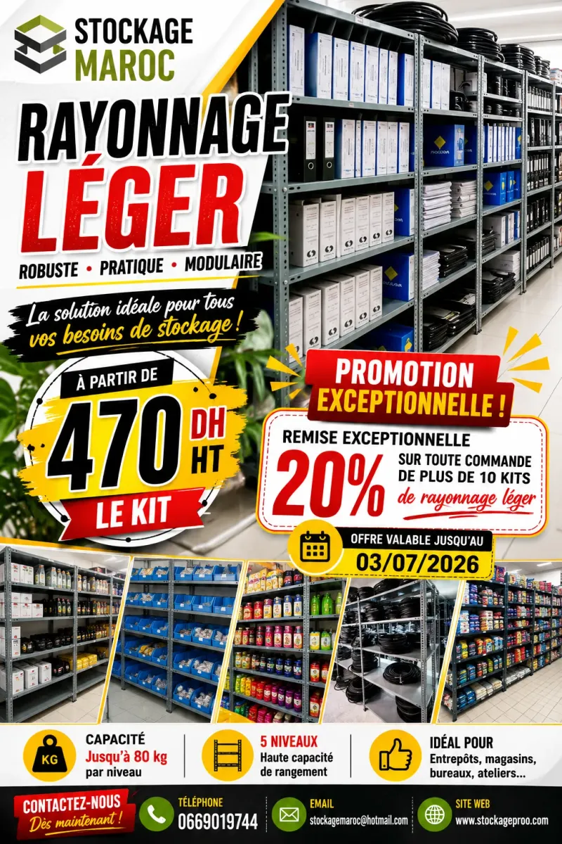 Rayonnage leger en promo