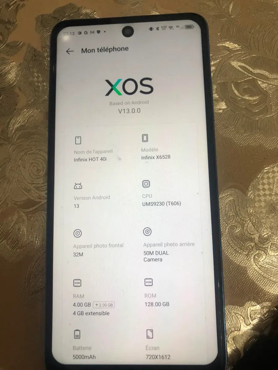 telephone infinix bonne etat 