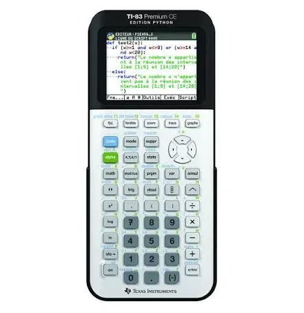 Calculatrice Texas Instruments TI-83 Premium CE Edition Python - Blanc