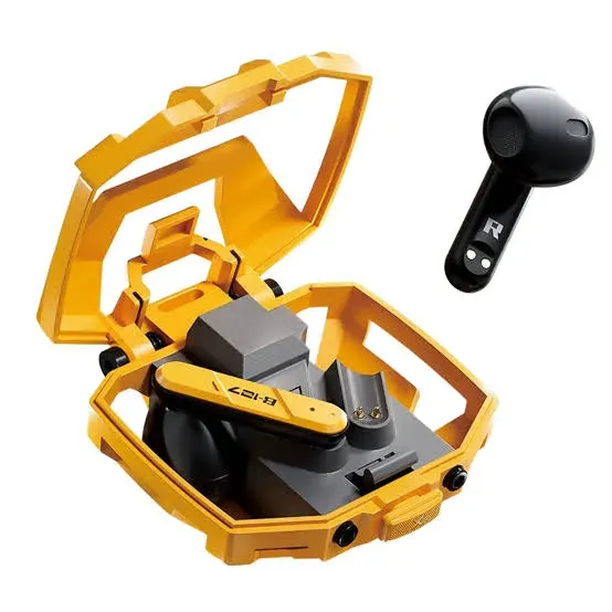 سماعات ترانسفورمرز (Transformers) اللاسلكية بالكامل TF-T32 - لون رمادي حديدي وأصفر 3